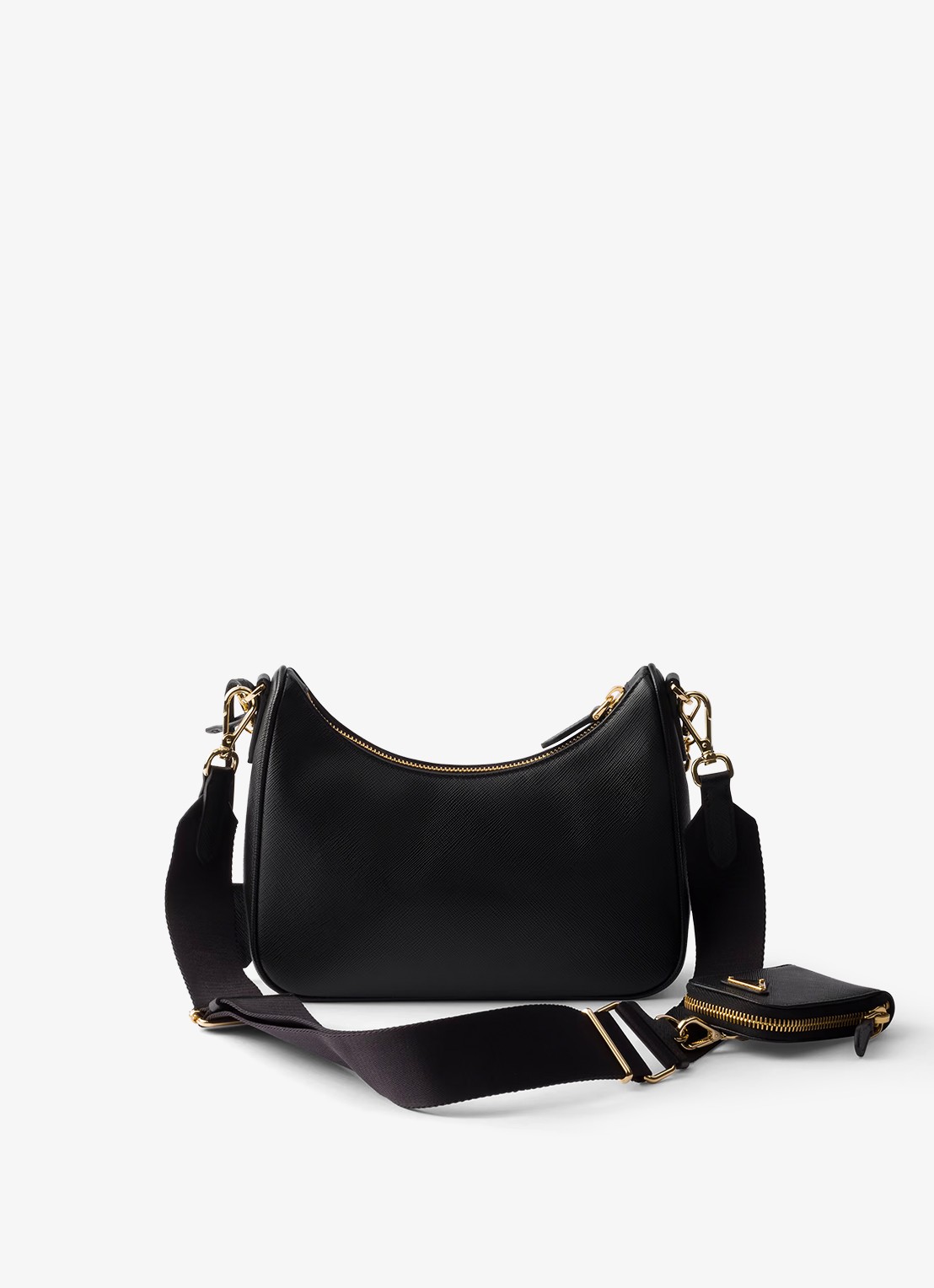 Prada Re-Edition 2005 crossbodytas van kalfsleer - achterkant 3 zwart