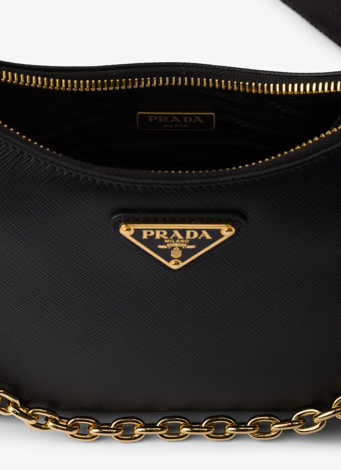 Prada Re-Edition 2005 crossbodytas van kalfsleer - detail 5 zwart