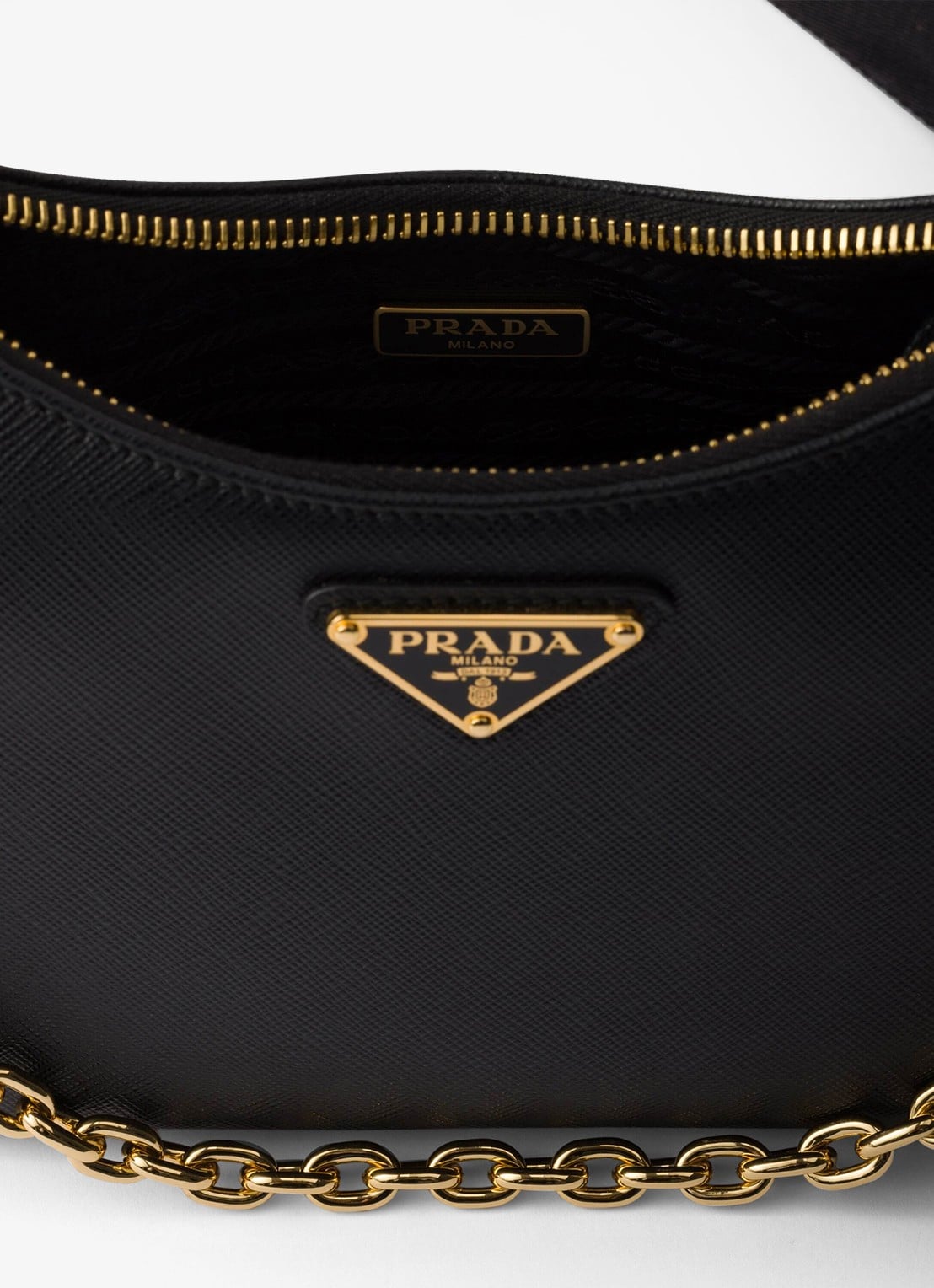 Prada Re-Edition 2005 crossbodytas van kalfsleer - detail 3 zwart