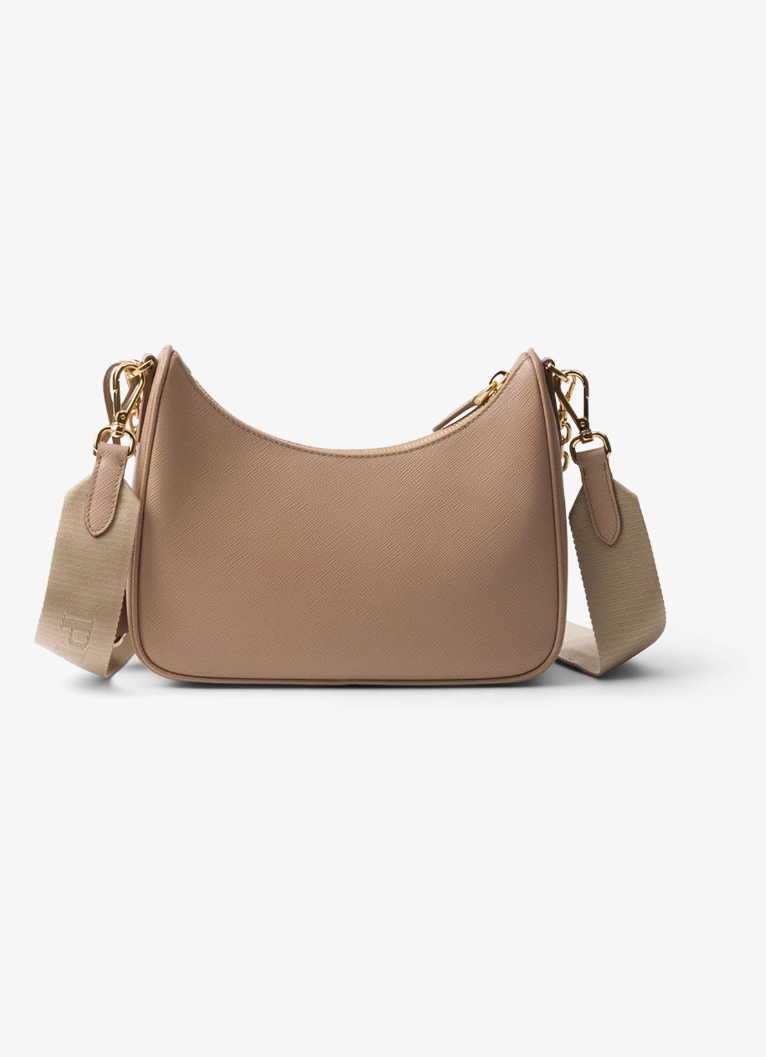 Prada Re-Edition 2005 crossbodytas van kalfsleer - achterkant 3 lichtbruin