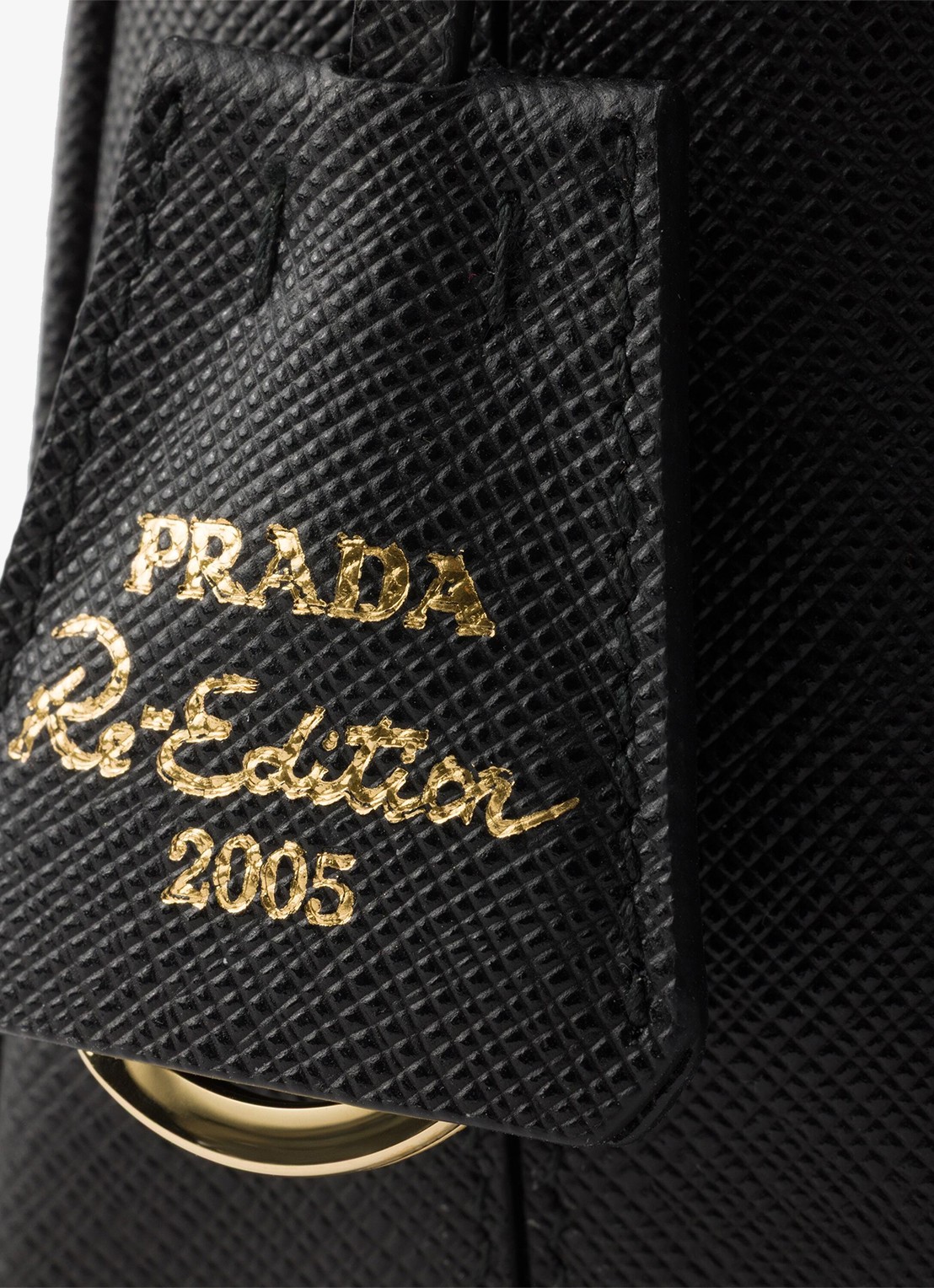 Prada Re-Edition 2005 Mini schoudertas van kalfsleer - detail 5 zwart