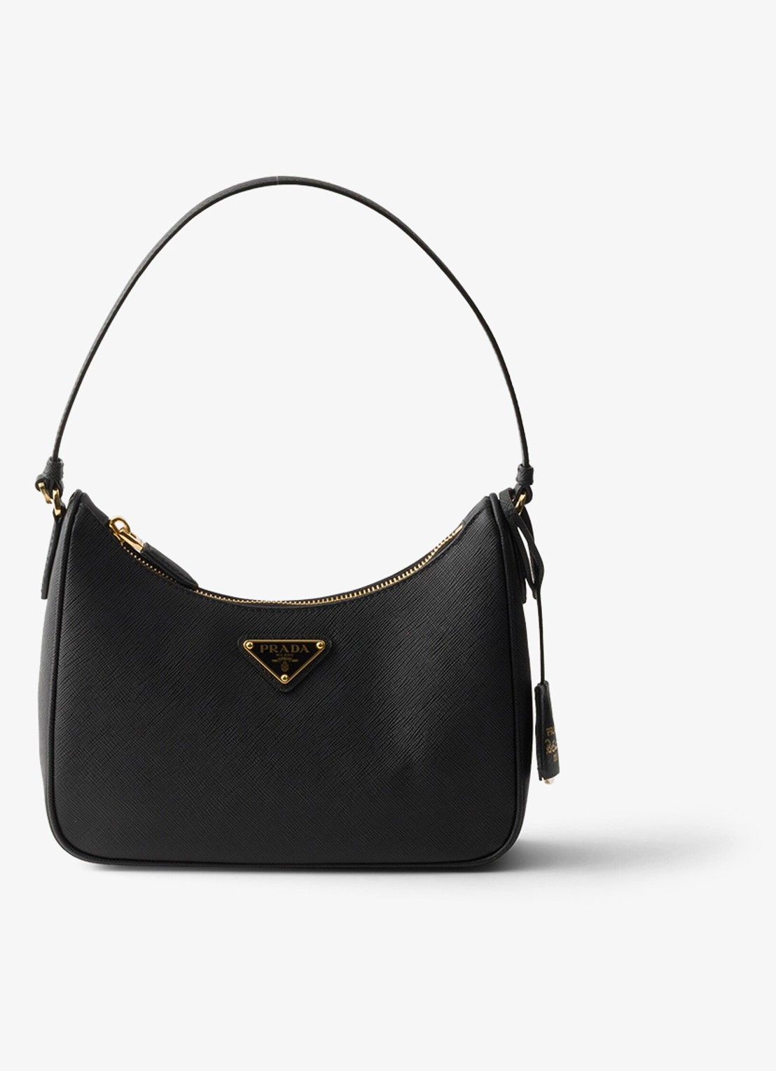 Prada Re-Edition 2005 Mini schoudertas van kalfsleer - voorkant zwart