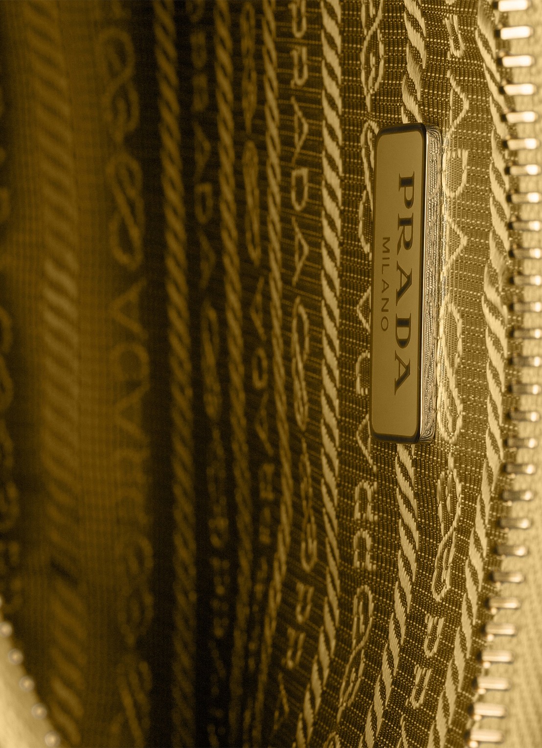 Prada Re-Edition 2005 Mini schoudertas van kalfsleer - detail 6 geel