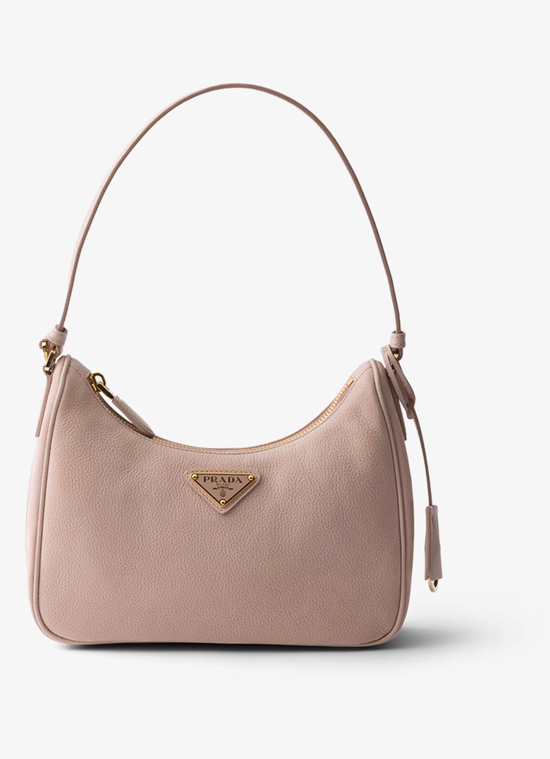 Prada Re-Edition 2005 Mini schoudertas van nubuck - voorkant oudroze