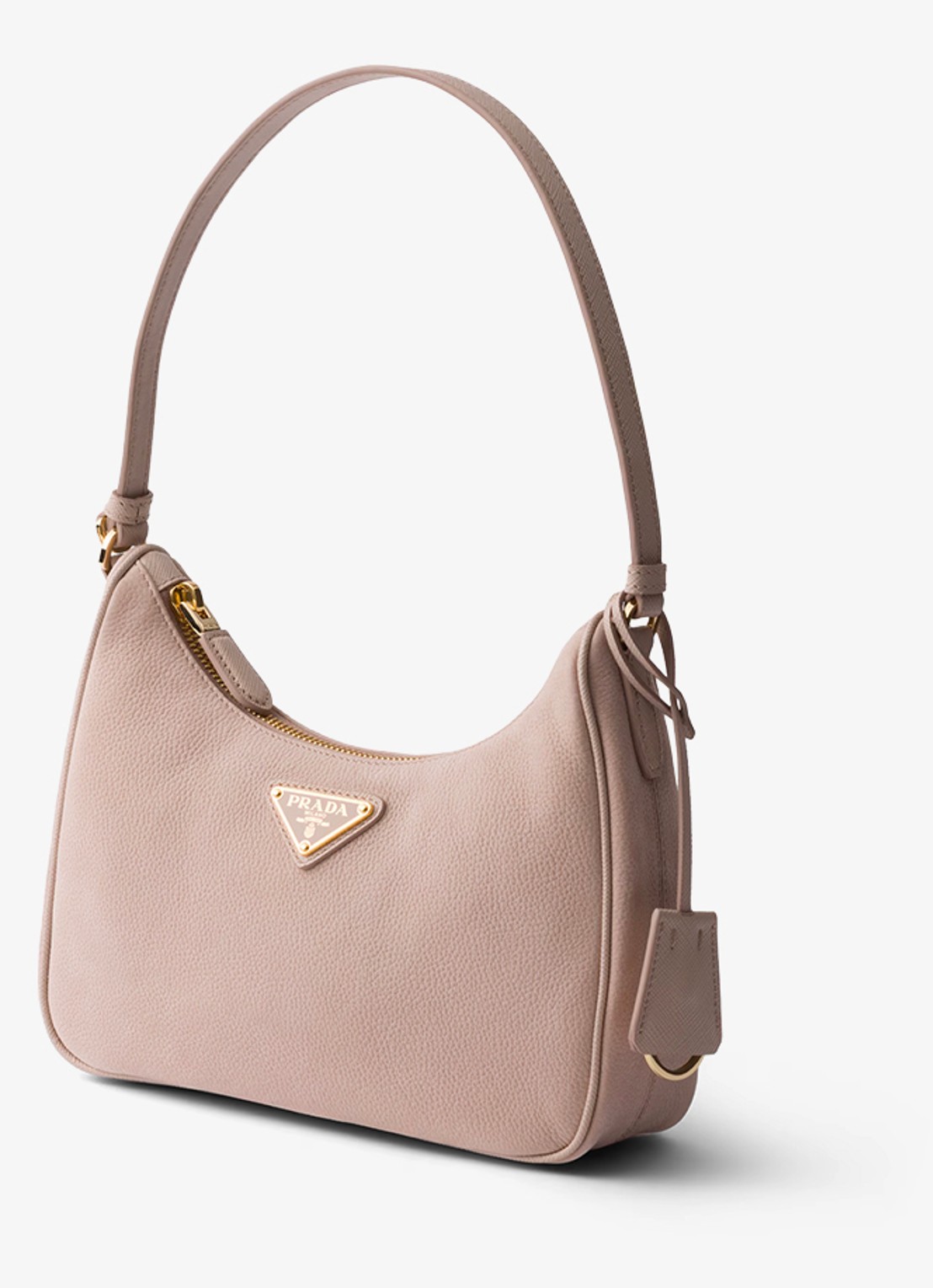 Prada Re-Edition 2005 Mini schoudertas van nubuck - voorkant 2 oudroze