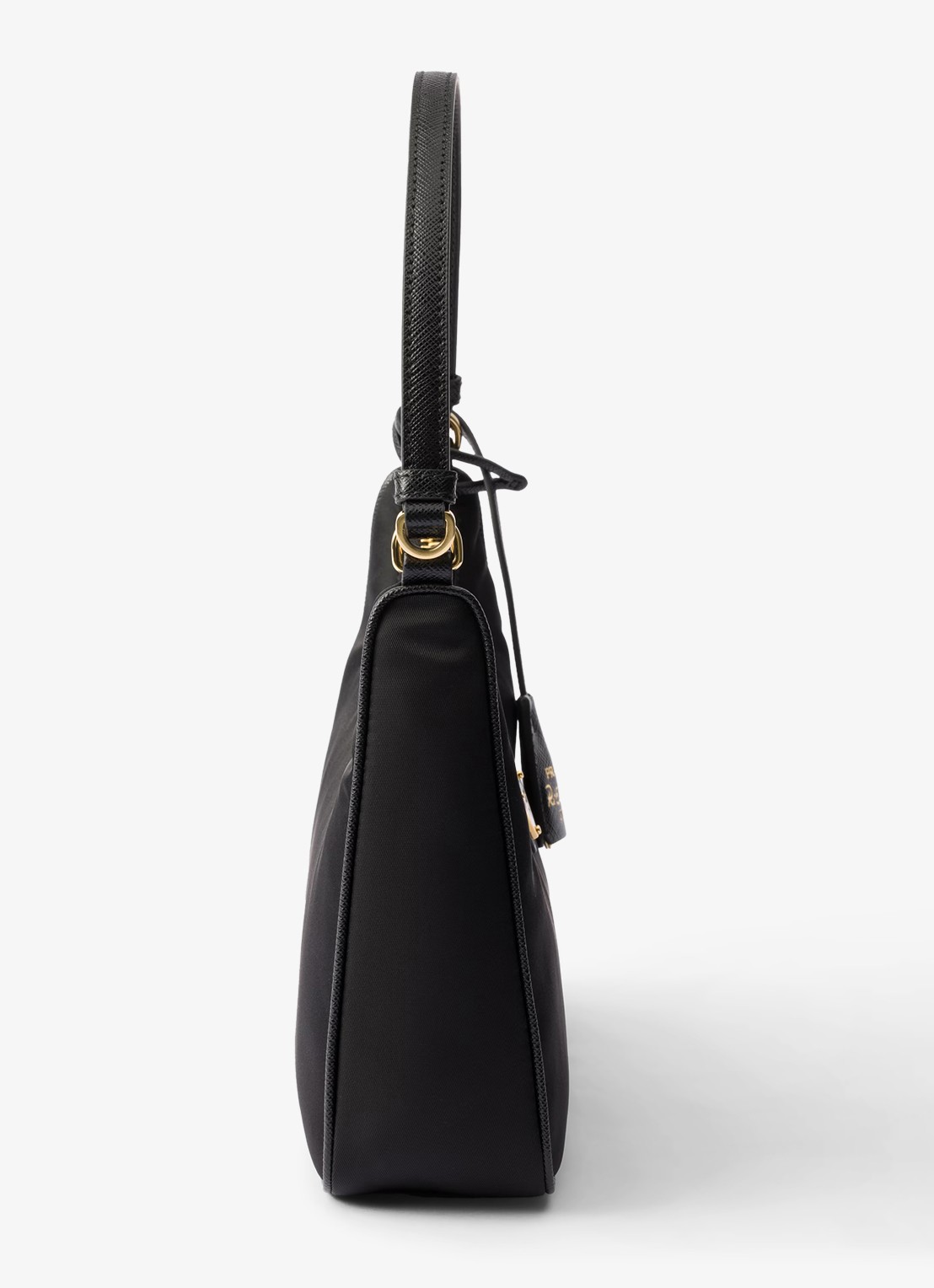 Prada Re-Edition 2005 Re-Nylon Mini handtas met leren details - detail 5 diepzwart