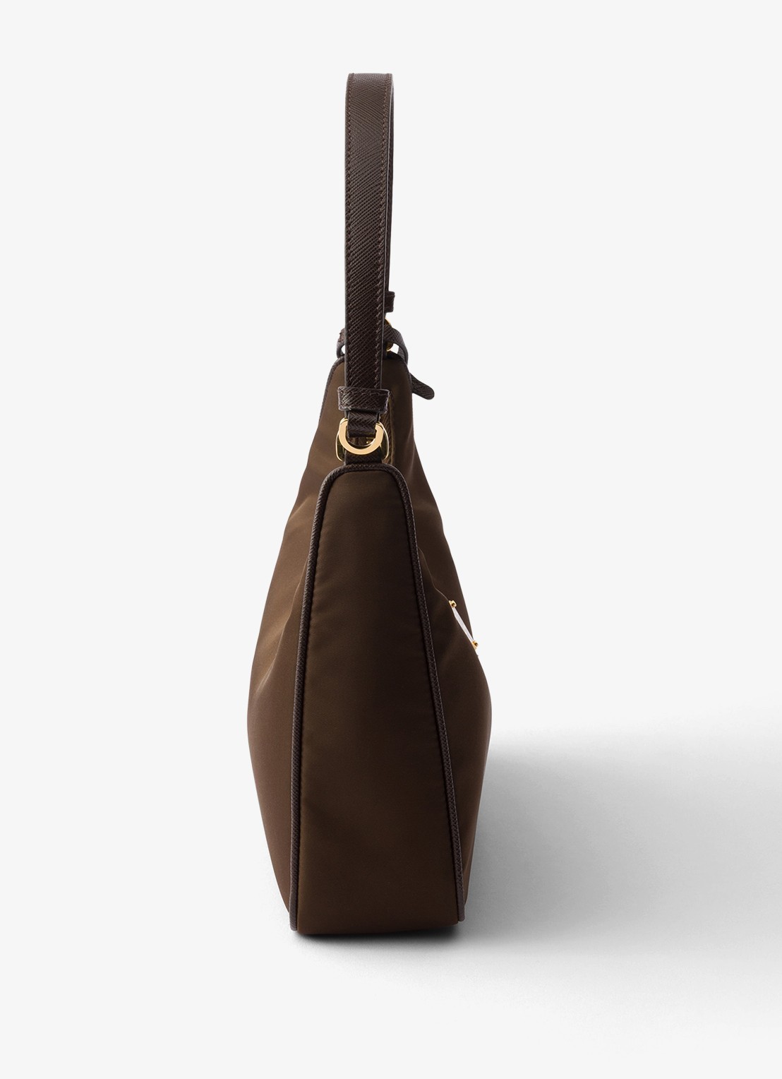 Prada Re-Edition 2005 Re-Nylon Mini schoudertas met leren details - detail 4 donkerbruin