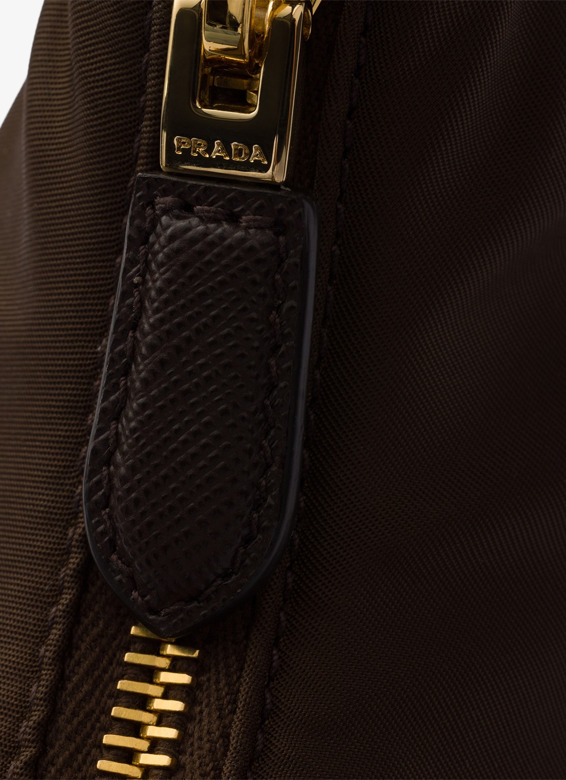 Prada Re-Edition 2005 Re-Nylon Mini schoudertas met leren details - detail 6 donkerbruin