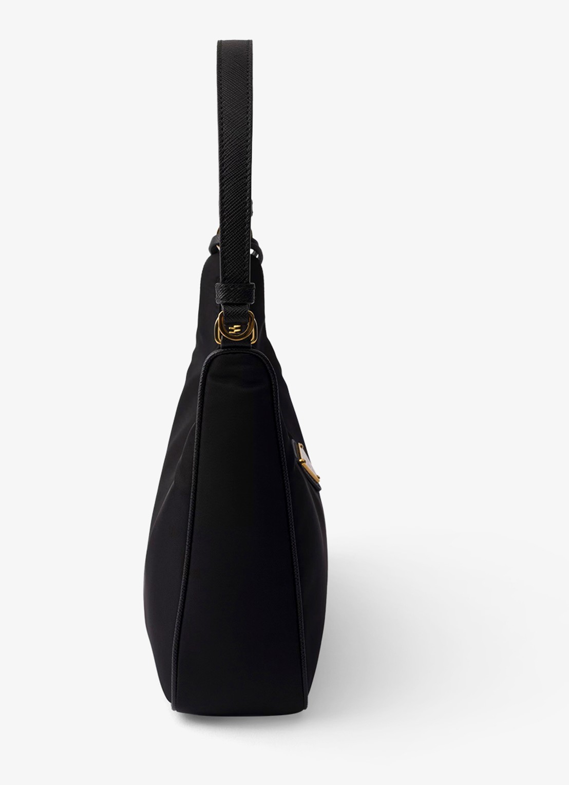 Prada Re-Edition 2005 Re-Nylon Mini schoudertas met leren details - detail 4 diepzwart
