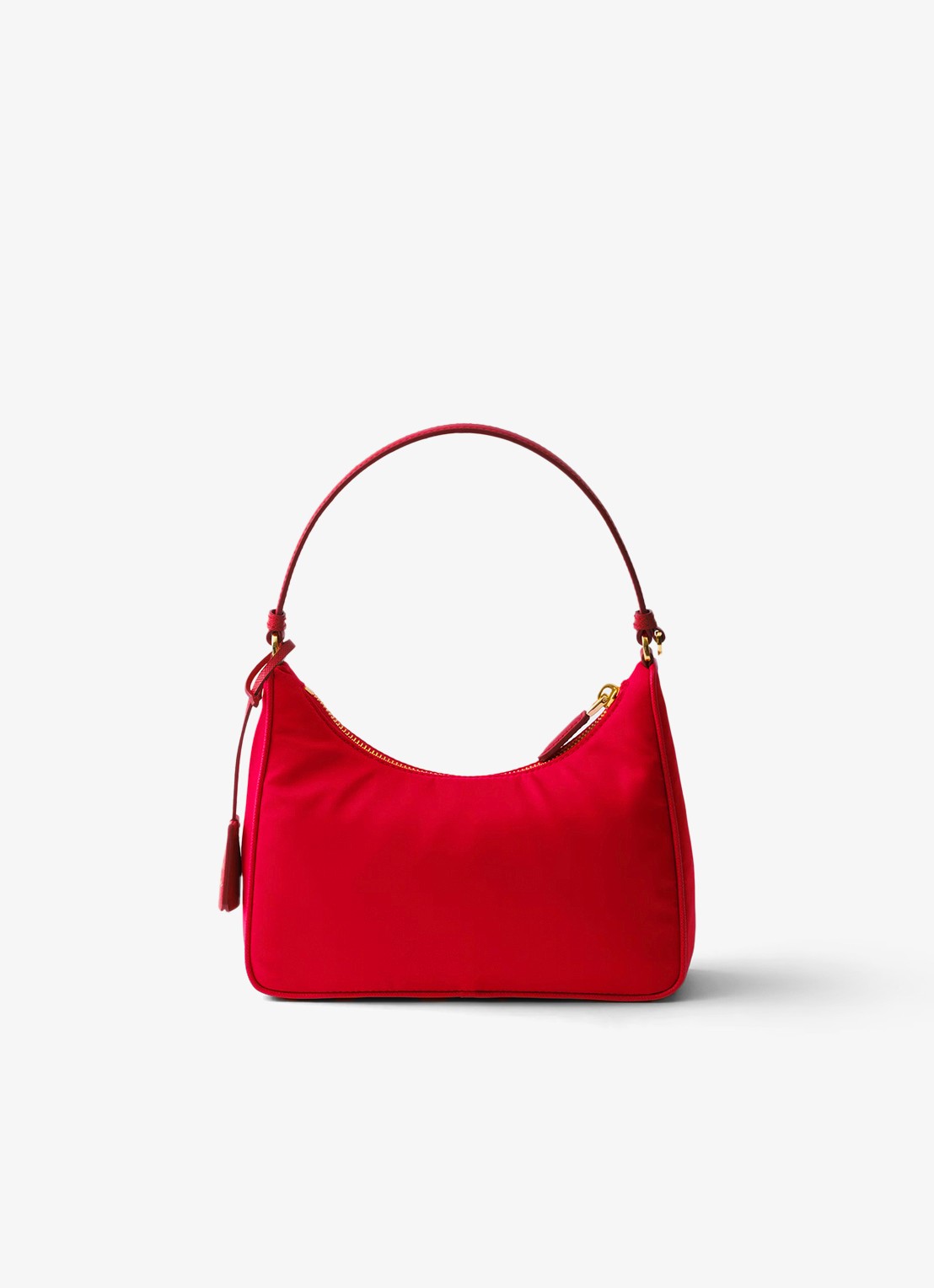 Prada Re-Edition 2005 Re-Nylon Mini schoudertas met leren details - achterkant rood