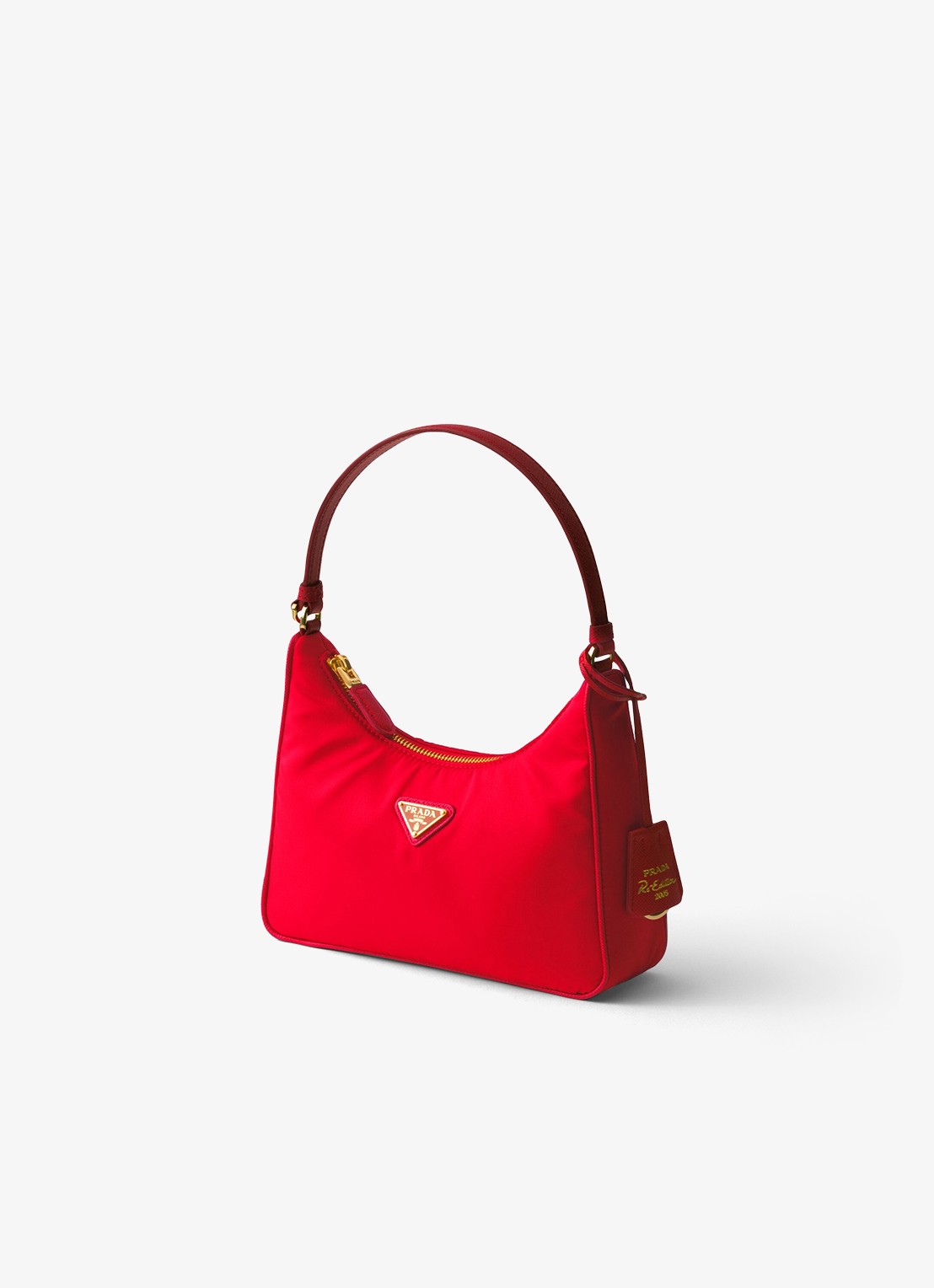 Prada Re-Edition 2005 Re-Nylon Mini schoudertas met leren details - voorkant 3 rood