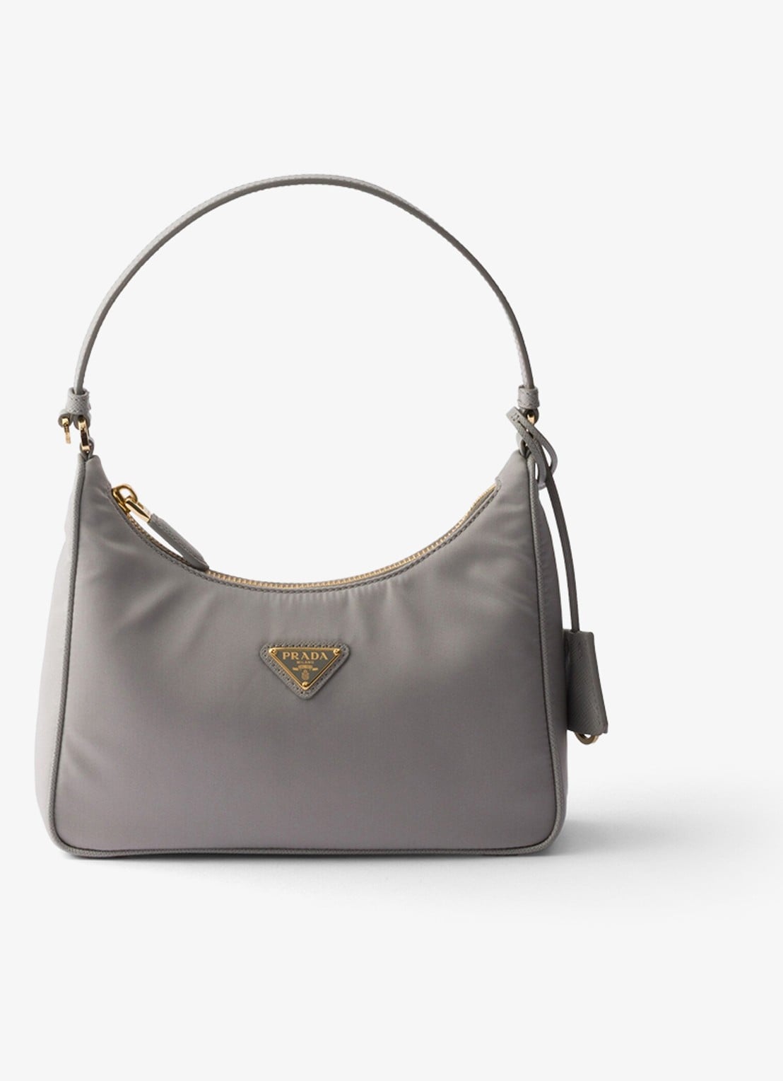 Prada Re-Edition 2005 Re-Nylon Mini schoudertas met leren details - voorkant 5 grijs