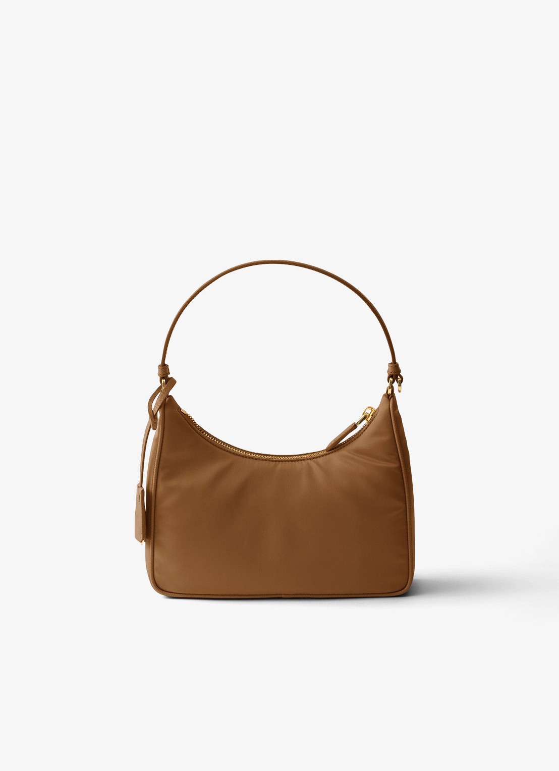 Prada Re-Edition 2005 Re-Nylon Mini schoudertas met leren details - achterkant camel