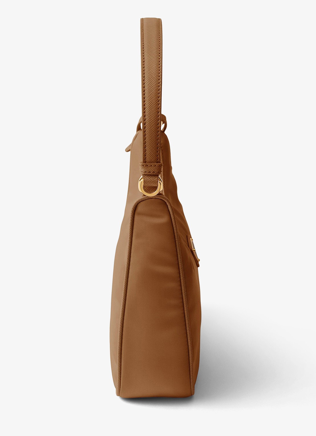 Prada Re-Edition 2005 Re-Nylon Mini schoudertas met leren details - detail 4 camel