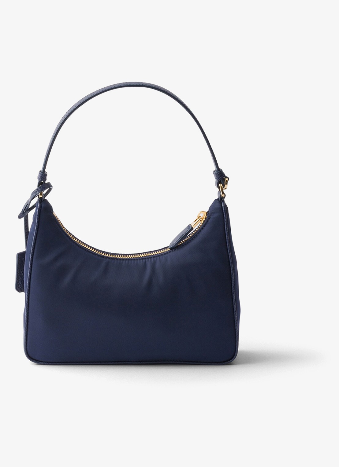 Prada Re-Edition 2005 Re-Nylon Mini schoudertas met leren details - achterkant 3 donkerblauw
