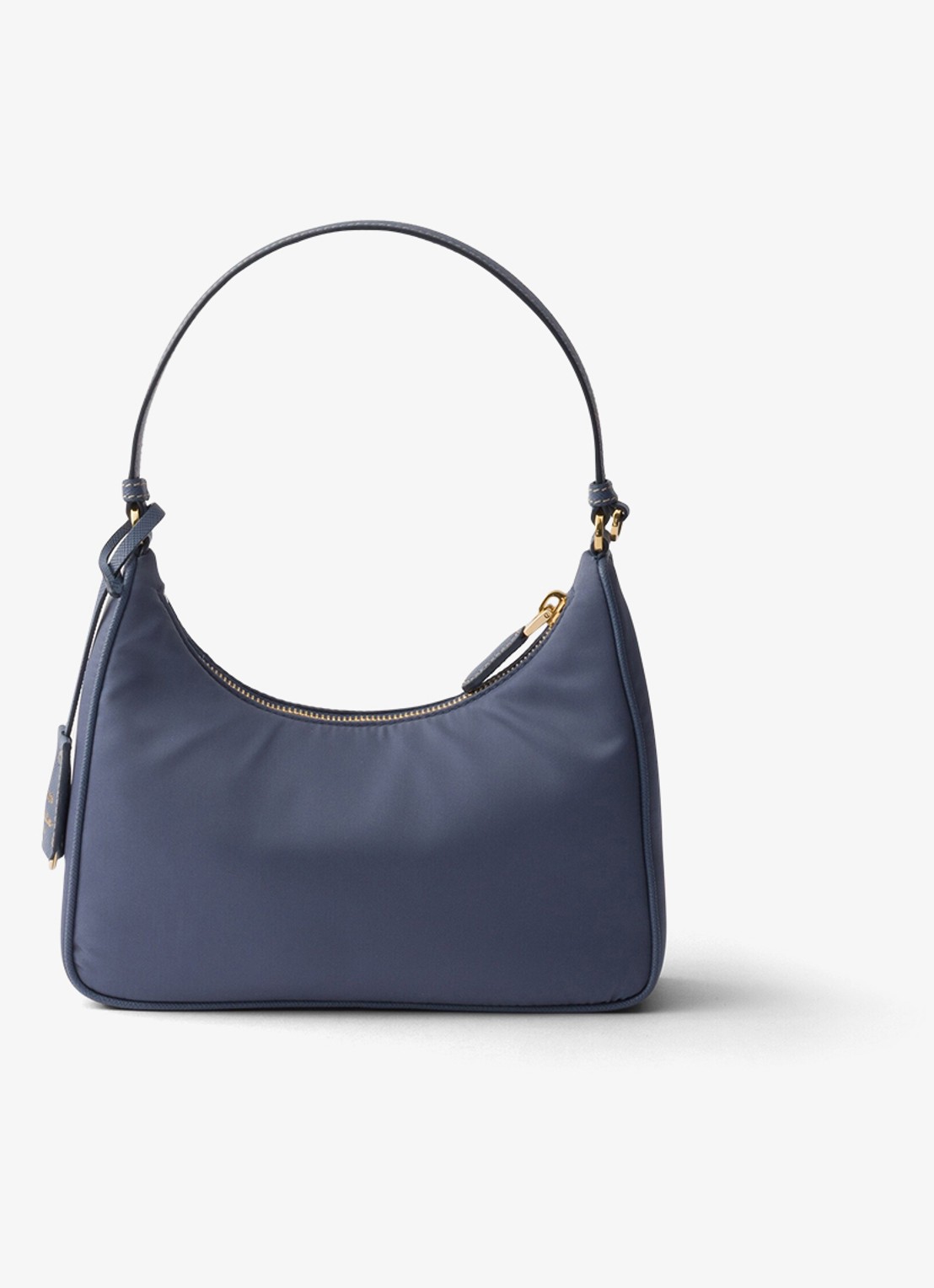 Prada Re-Edition 2005 Re-Nylon Mini schoudertas met leren details - achterkant 3 staalblauw