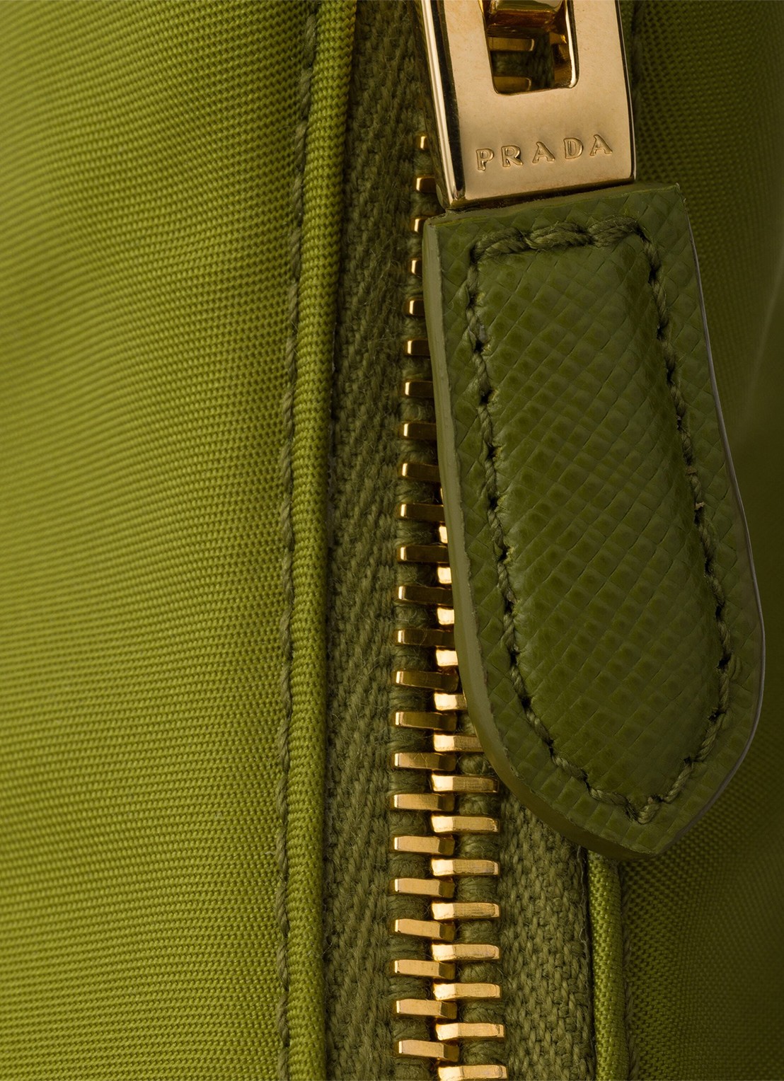 Prada Re-Edition 2005 Re-Nylon Mini schoudertas met leren details - detail 4 groen