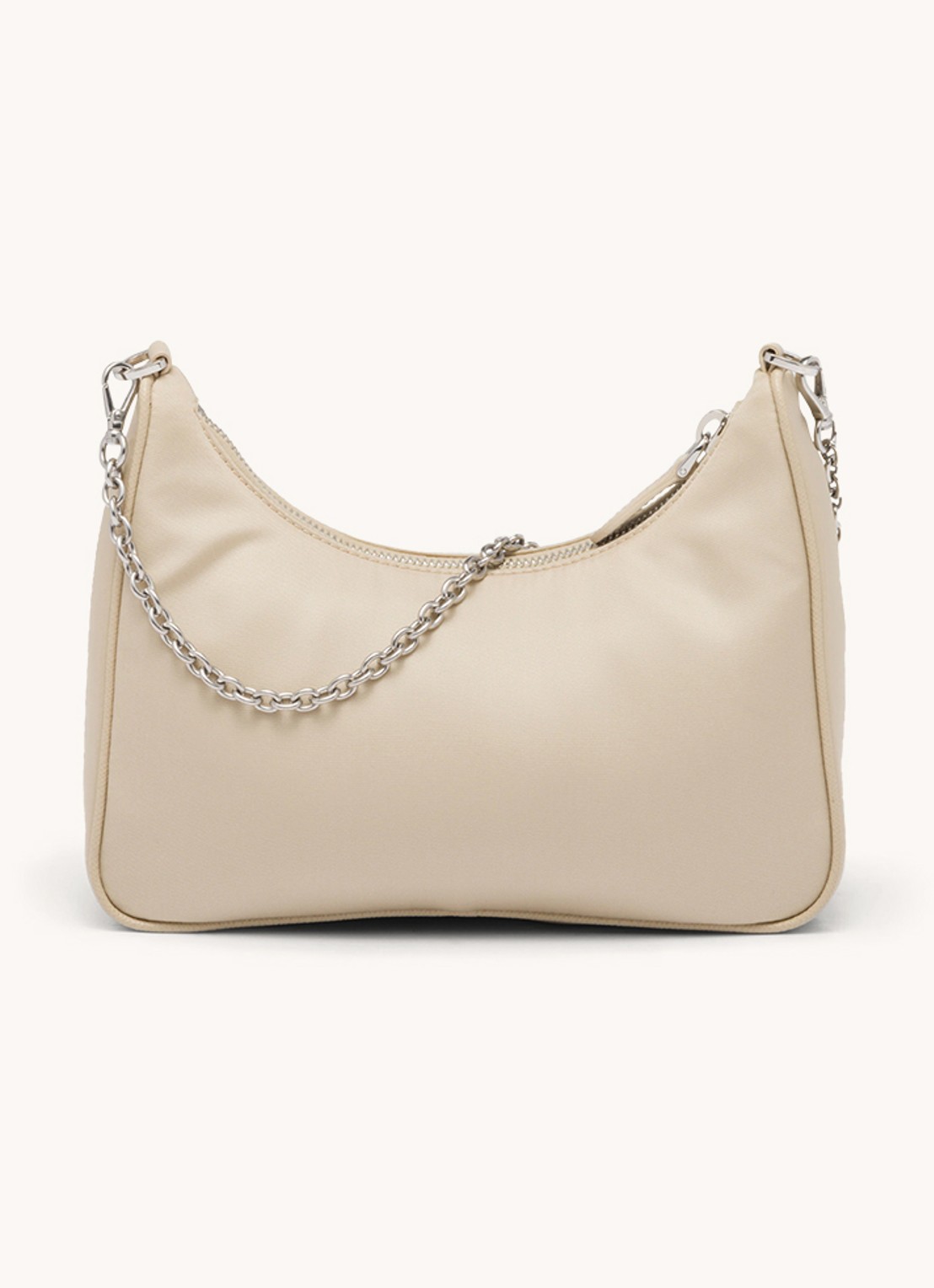 Prada Re-Edition 2005 Re-Nylon schoudertas met leren details - detail beige