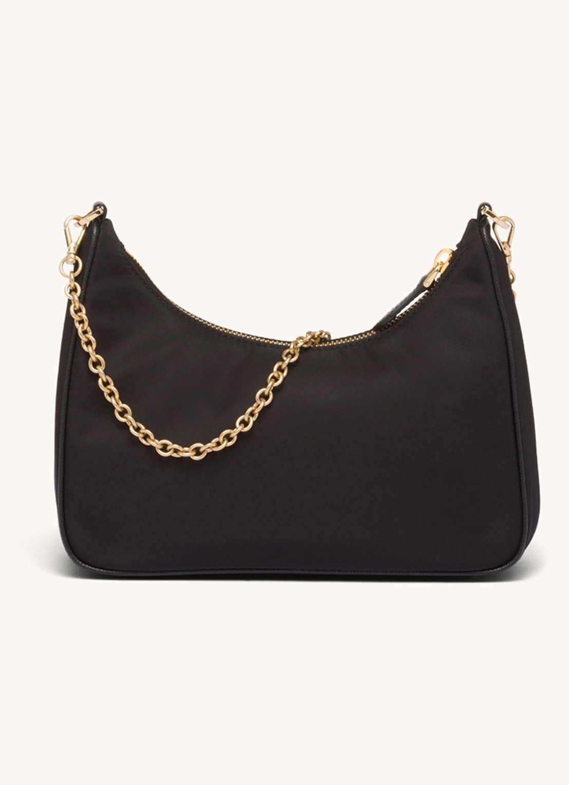 Prada Re-Edition 2005 Re-Nylon schoudertas met leren details - achterkant 6 goud