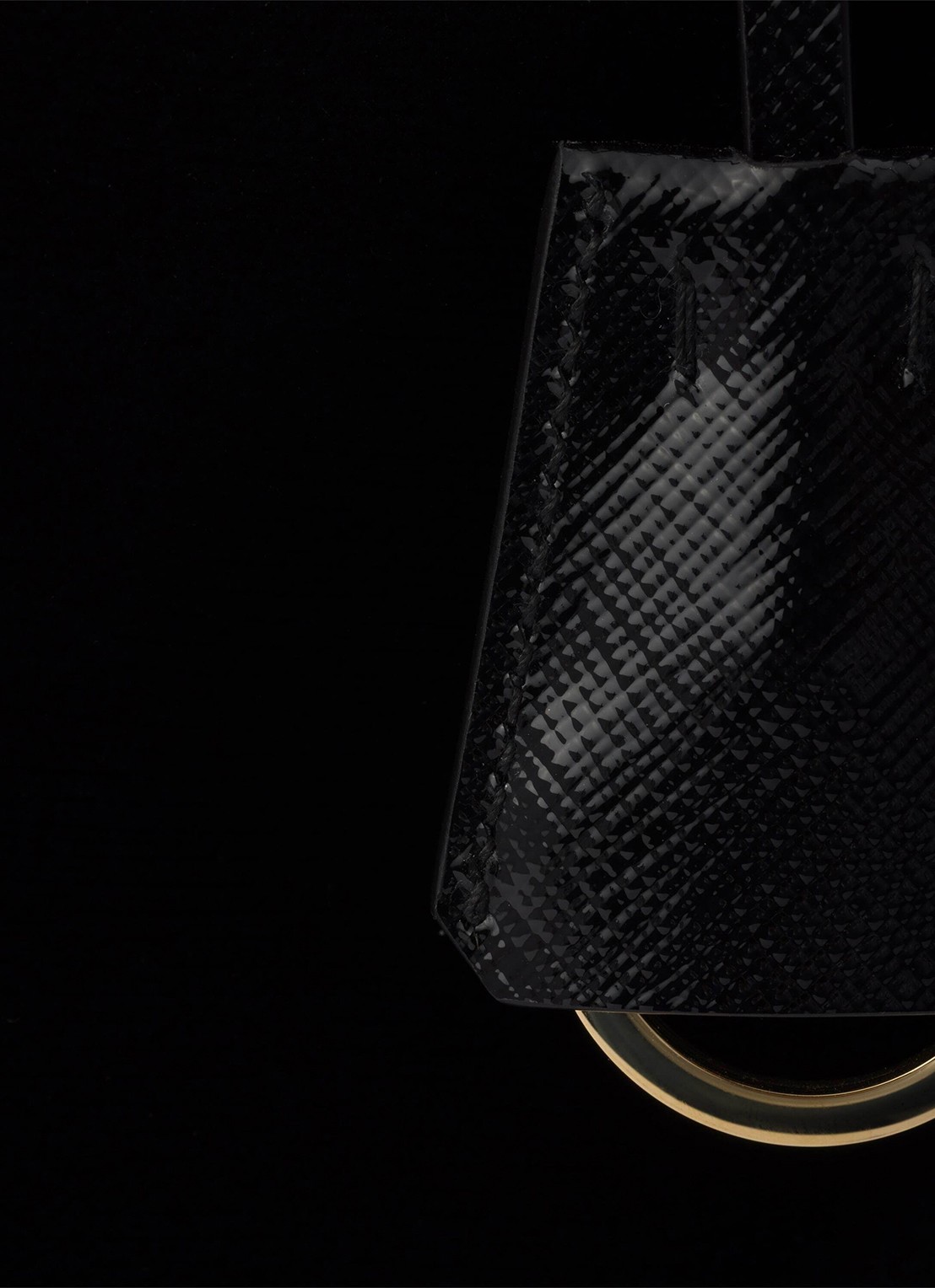 Prada Re-Edition 2005 schoudertas van fluweel met leren details - detail 3 zwart