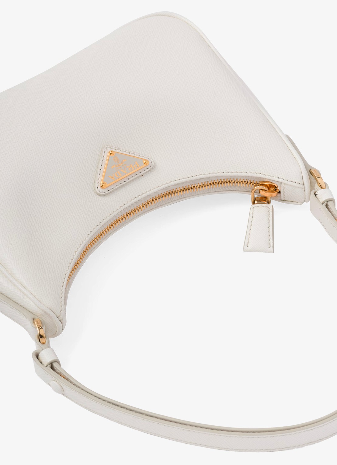 Prada Re-Edition Mini schoudertas van kalfsleer - detail 7 wit