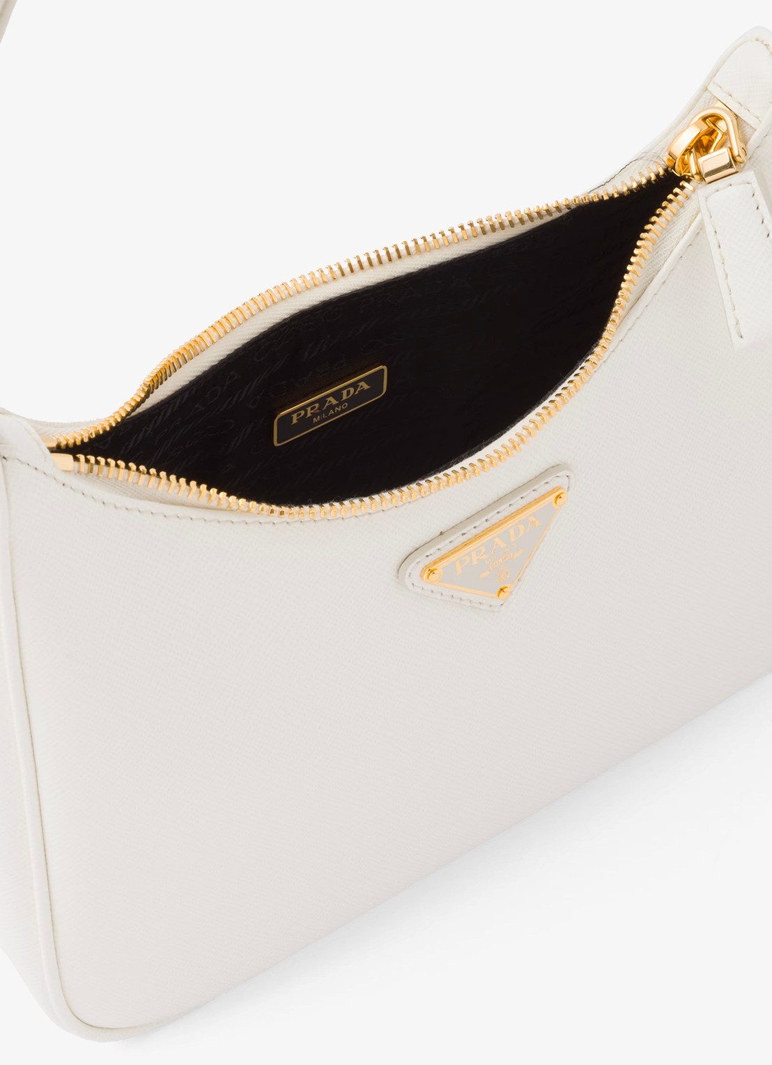 Prada Re-Edition Mini schoudertas van kalfsleer - detail 8 wit