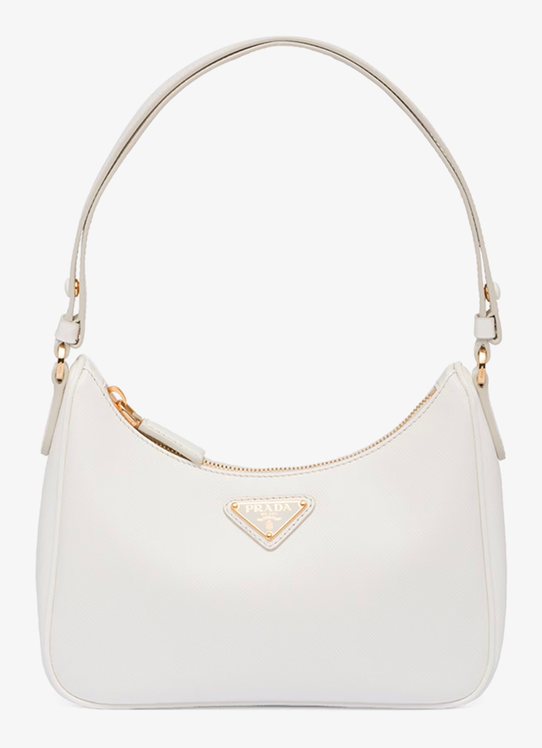Prada Re-Edition Mini schoudertas van kalfsleer - voorkant 3 wit