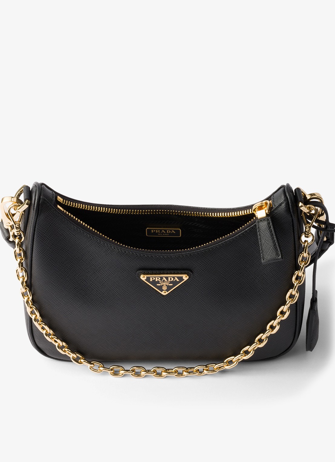 Prada Re-Edition Mini schoudertas van kalfsleer - detail 10 zwart