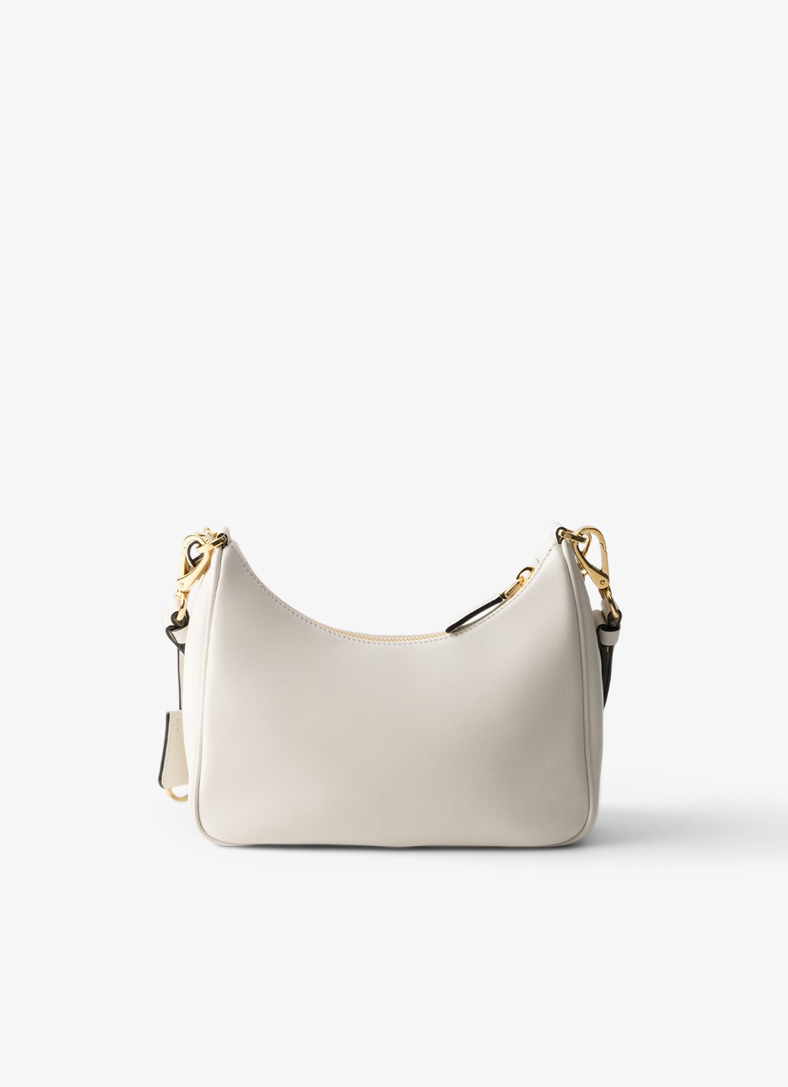 Prada Re-Edition Mini schoudertas van kalfsleer - achterkant 5 gebroken wit