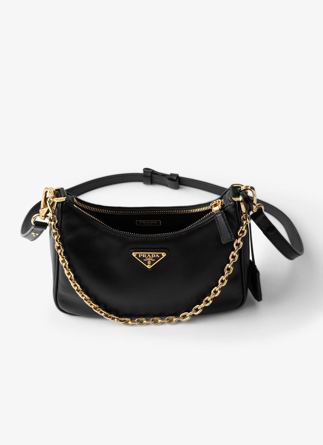 Prada Re-Edition Mini schoudertas van kalfsleer - detail 5 zwart