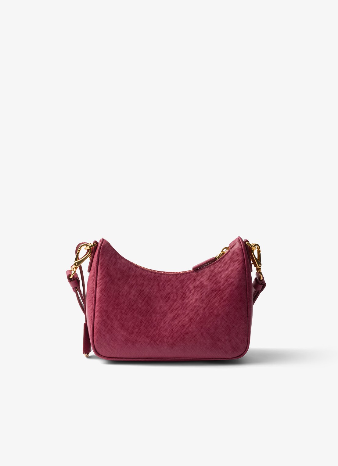 Prada Re-Edition Mini schoudertas van kalfsleer - achterkant 7 cranberryrood