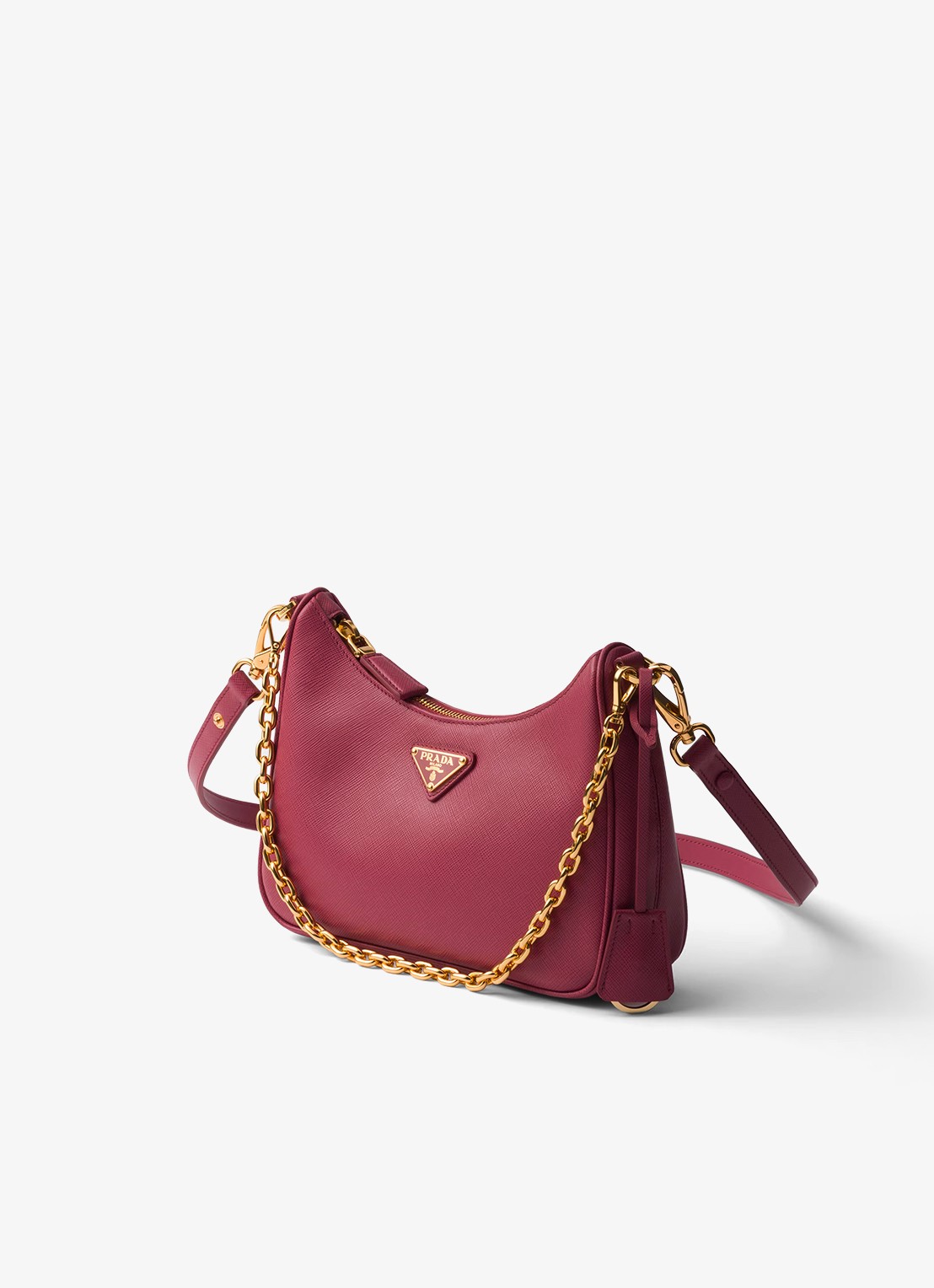 Prada Re-Edition Mini schoudertas van kalfsleer - detail 4 cranberryrood