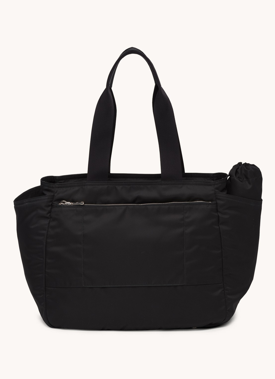 Prada Re-Nylon Baby schoudertas met afneembare schouderriem - achterkant zwart