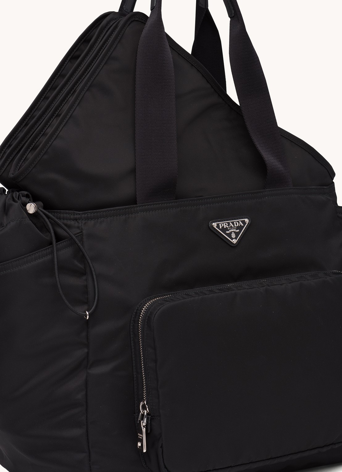 Prada Re-Nylon Baby schoudertas met afneembare schouderriem - detail 5 zwart