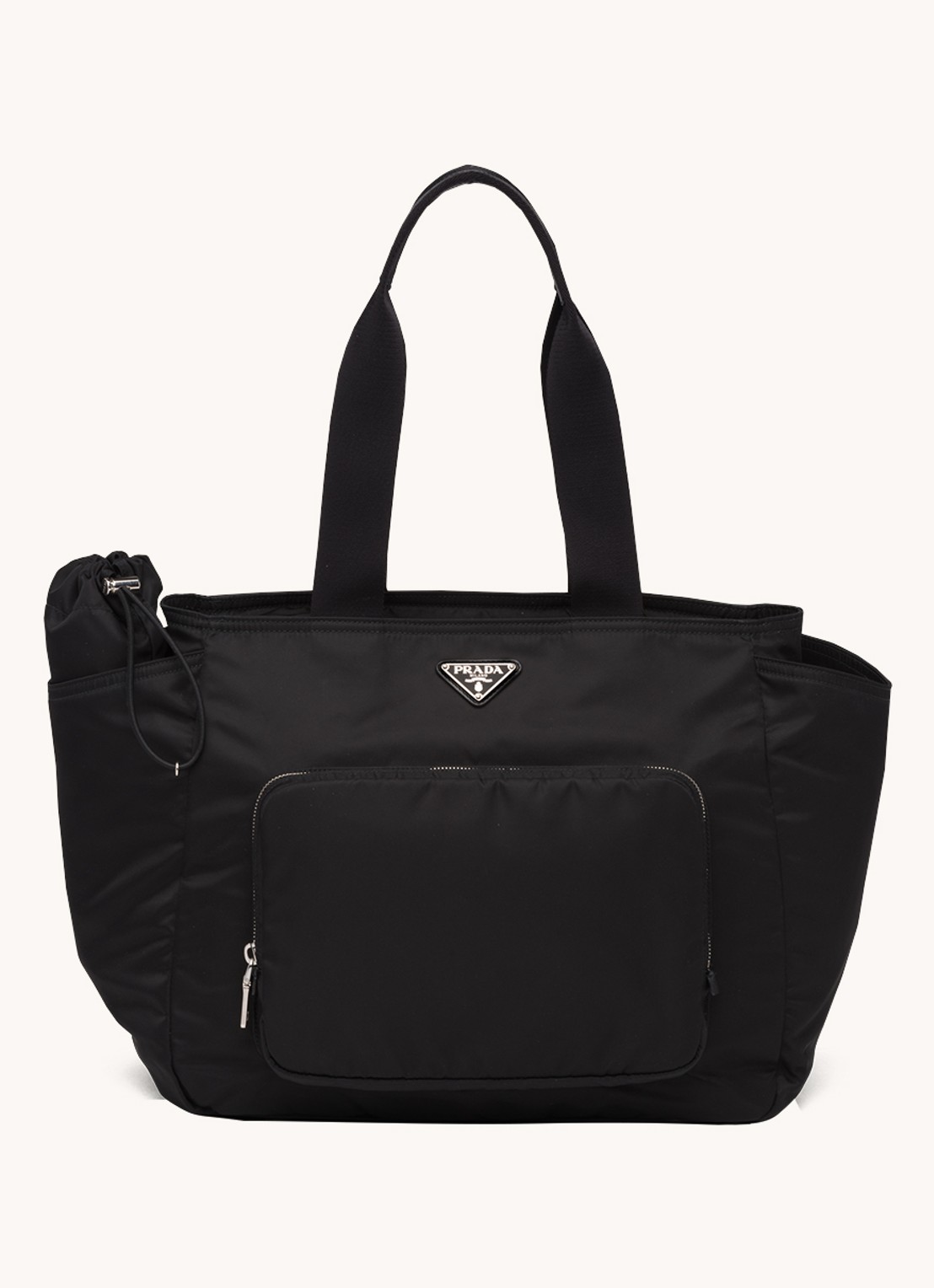 Prada Re-Nylon Baby schoudertas met afneembare schouderriem - voorkant 2 zwart