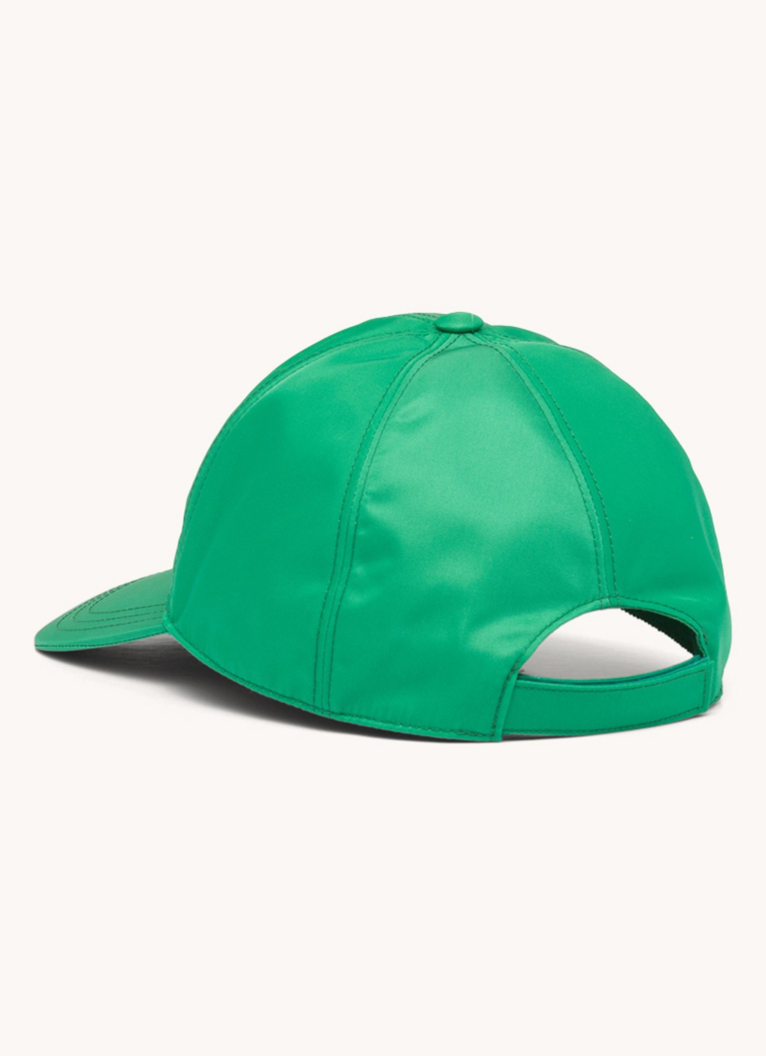 Prada Re-Nylon baseball pet met logo - achterkant flessengroen