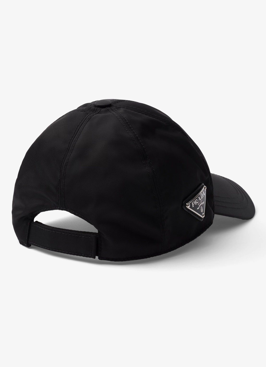 Prada Re-Nylon baseball pet met logo - achterkant 3 zwart