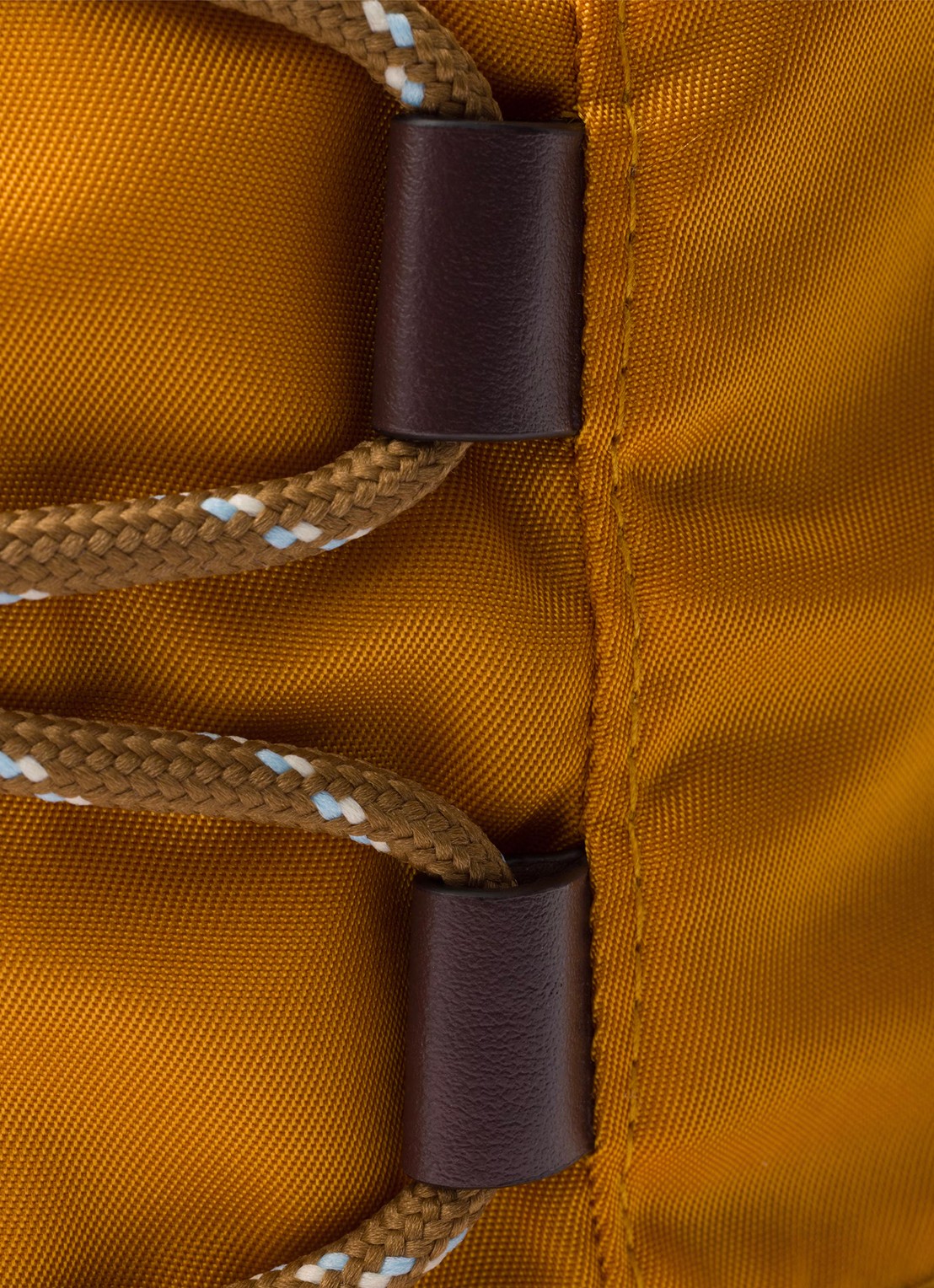 Prada Re-Nylon bucket hoed met leren details - detail 3 oranje