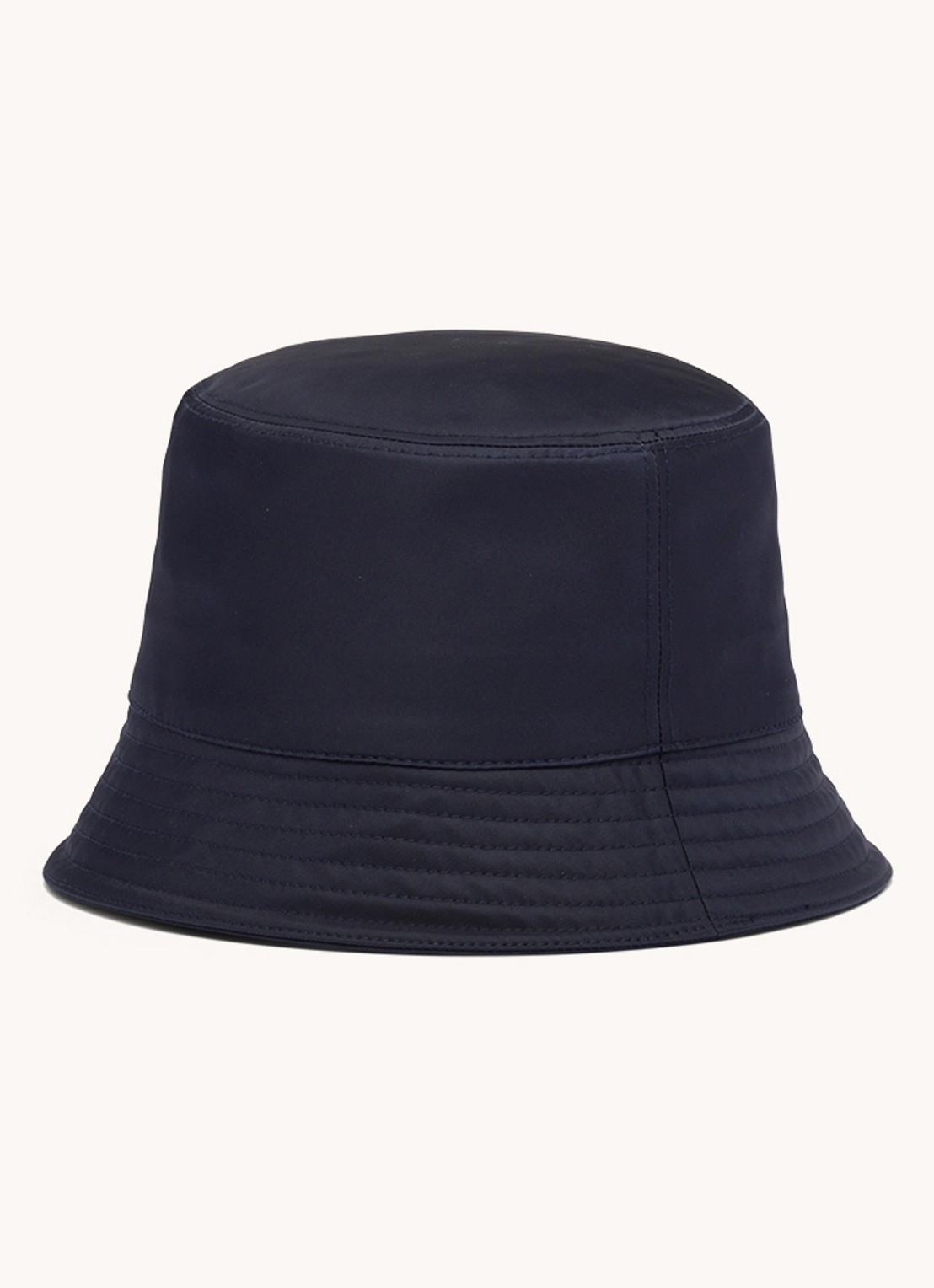 Prada Re-Nylon bucket hoed met logo - achterkant 3 donkerblauw