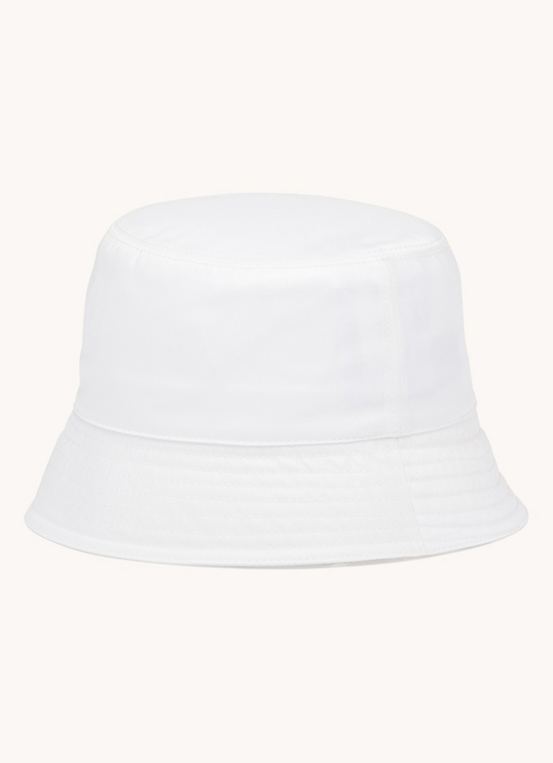 Prada Re-Nylon bucket hoed met logo - detail wit