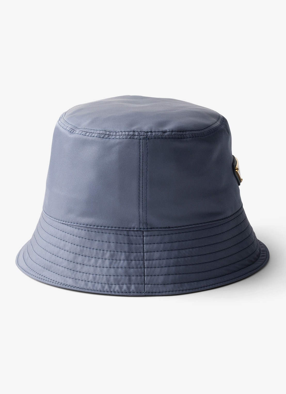 Prada Re-Nylon bucket hoed met logo - detail 2 staalblauw