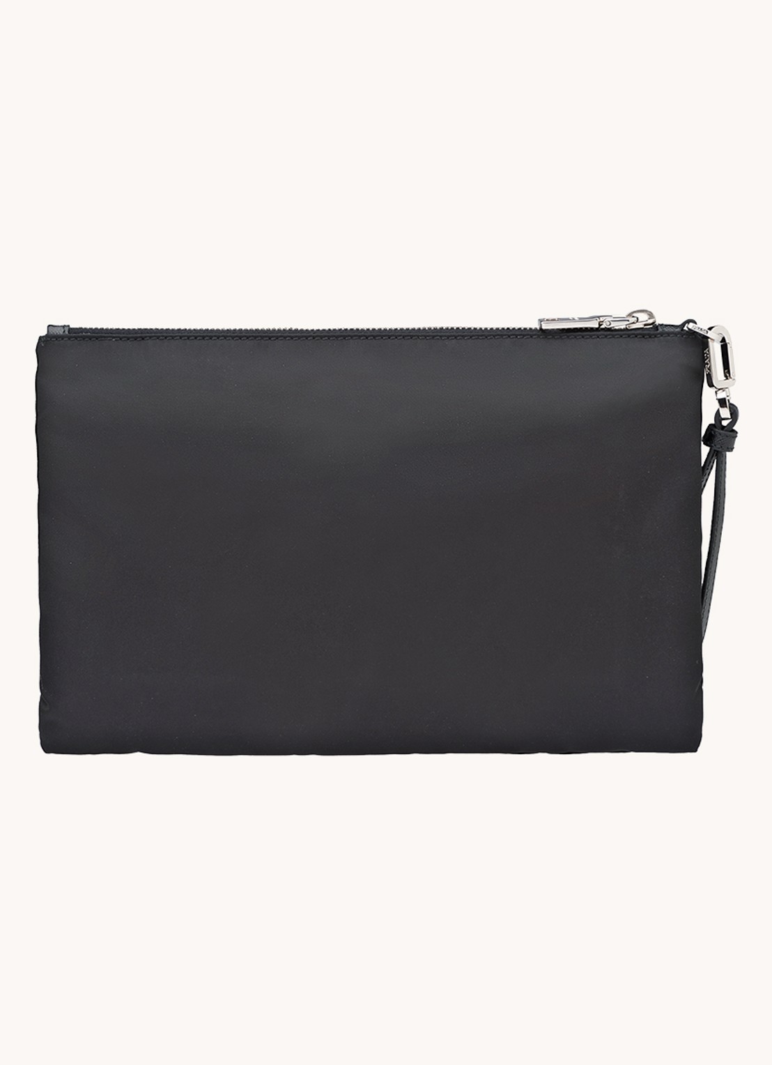 Prada Re-Nylon clutch met leren details - detail 3 zwart