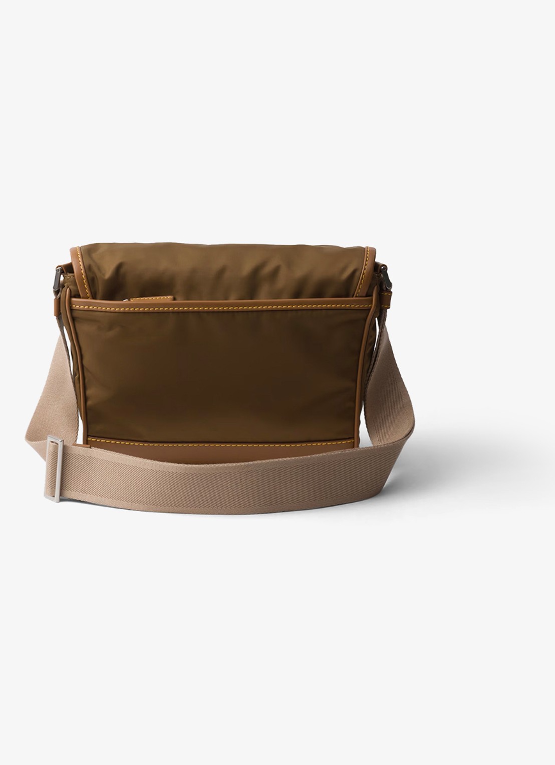Prada Re-Nylon crossbodytas met leren details - detail 4 bruin