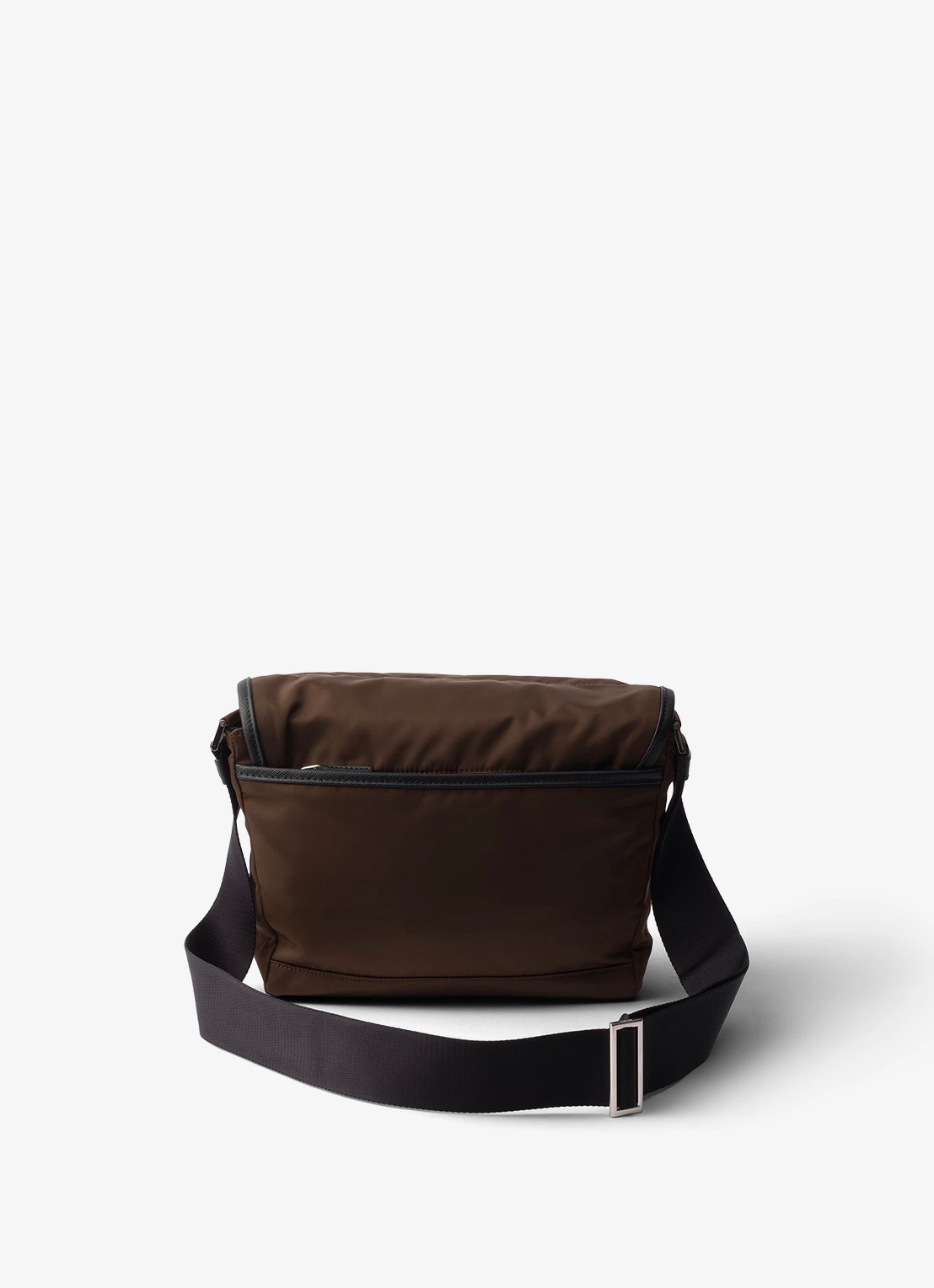 Prada Re-Nylon crossbodytas met leren details - achterkant 3 bruin