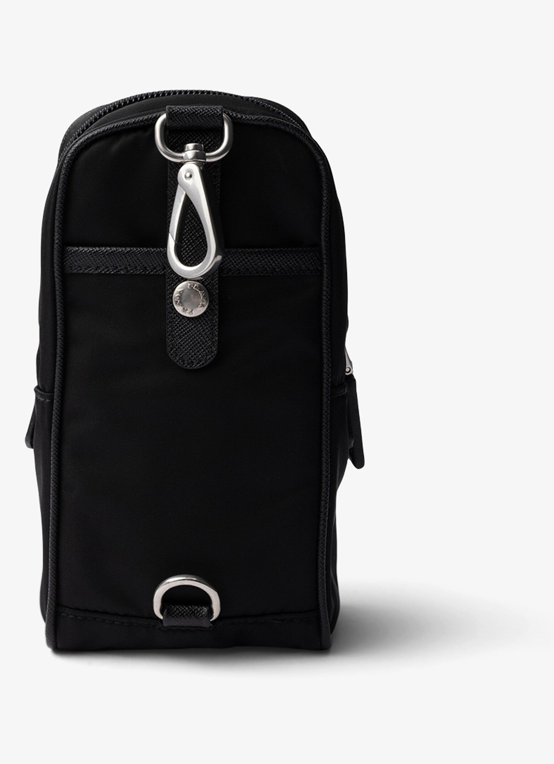 Prada Re-Nylon crossbodytas met leren details - achterkant zwart