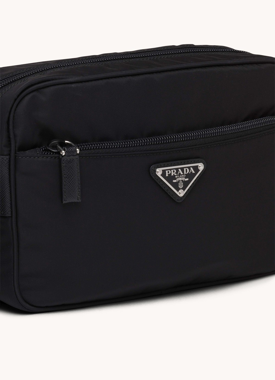 Prada Re-Nylon crossbodytas met logo - detail 4 zwart