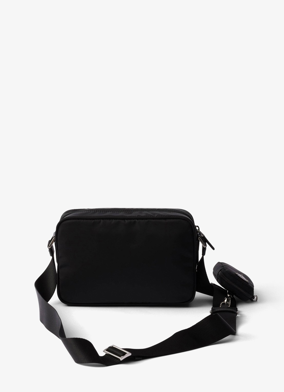 Prada Re-Nylon crossbodytas met logo - achterkant 2 zwart