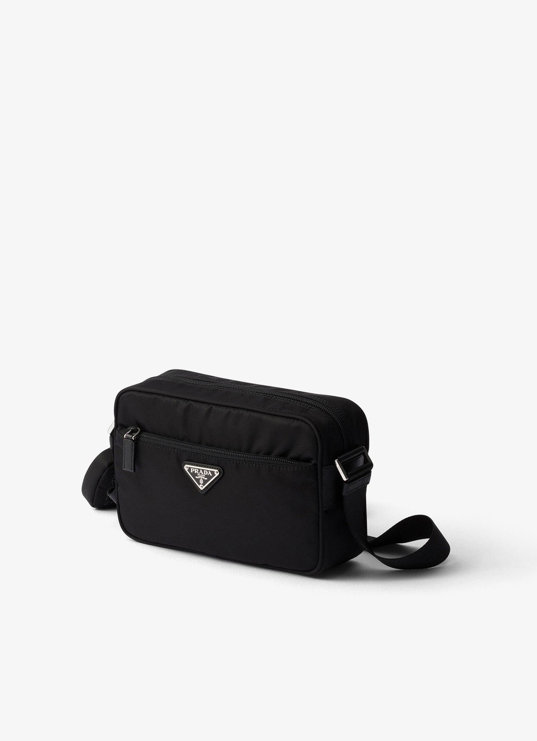 Prada Re-Nylon crossbodytas met logo - detail 7 zwart