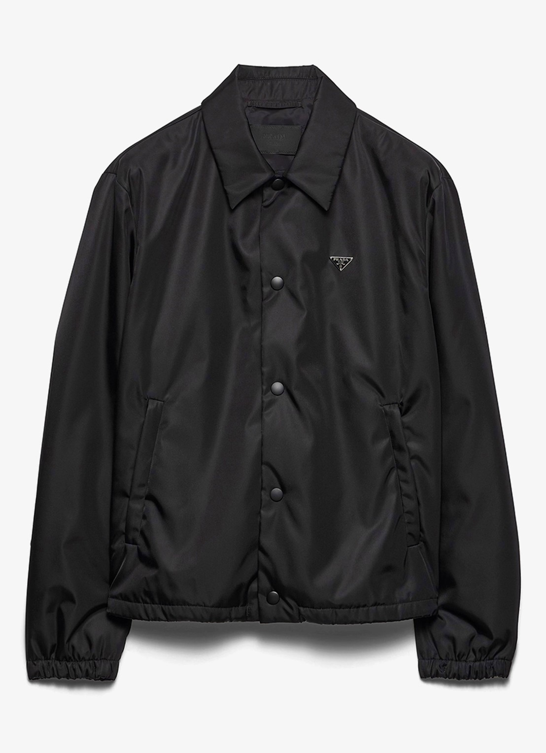 Prada Re-Nylon gewatteerd jack met ritszakken - voorkant zwart