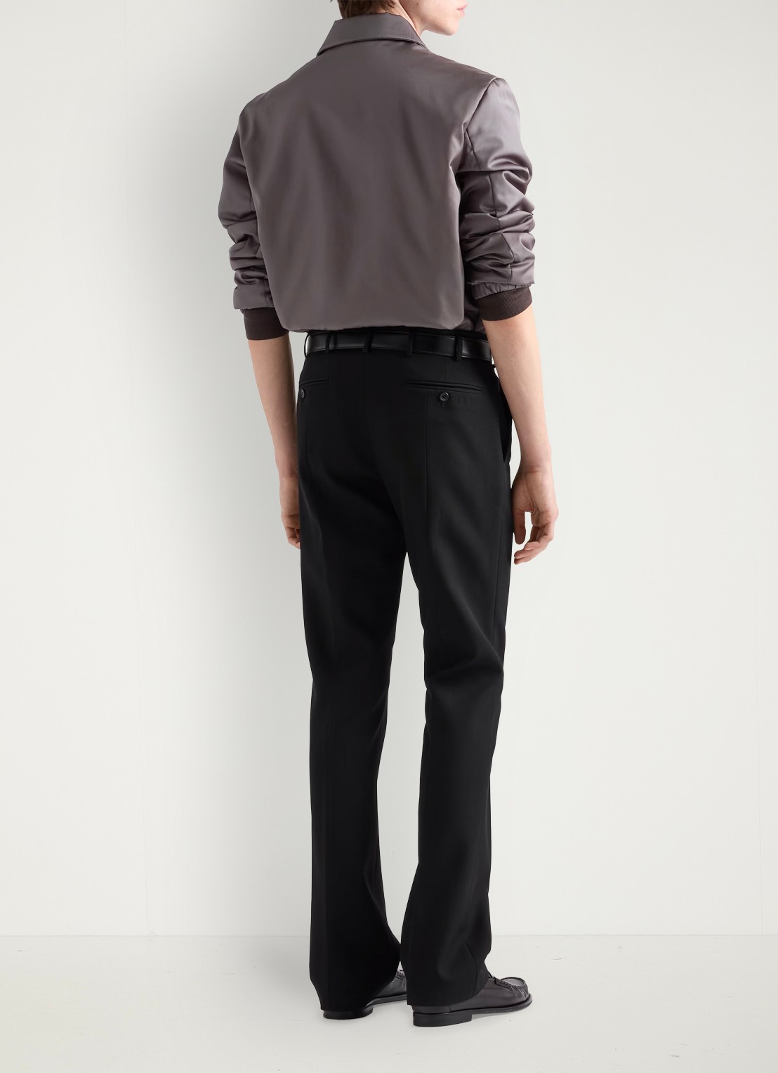 Prada Re-Nylon gewatteerd jack met ritszakken - achterkant 5 grijs